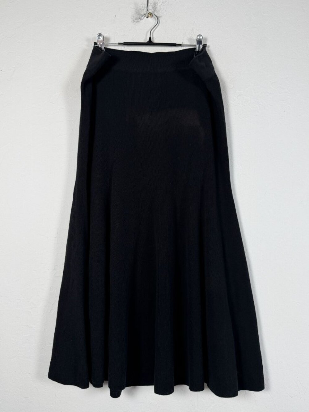 Peruvian Connection Womens Black Julep Swing Skirt Large Pima Cotton Blend New